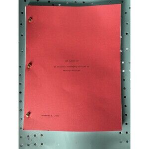 The Number 23 Original Screenplay Script Fernley Phillips 2002 Film Draft